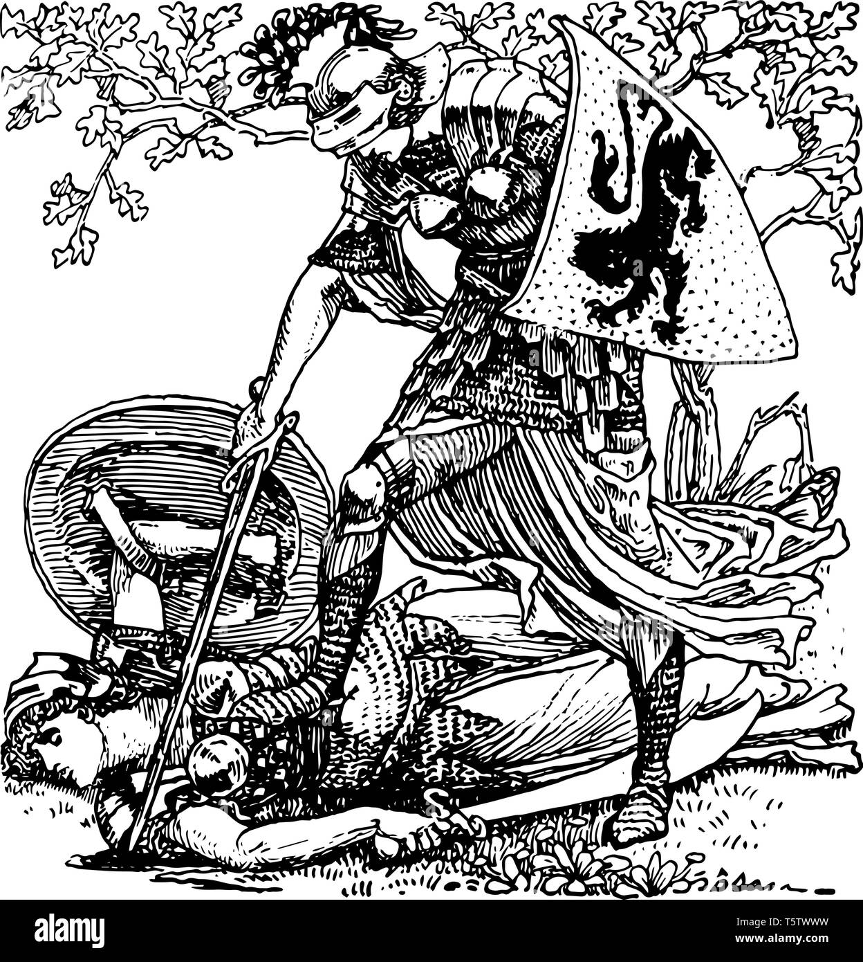 Fairy Queen ist ein episches Gedicht geschleppt Truppe Züge während der Indischen restauriert als Exponat auf der Nationalen vintage Strichzeichnung oder Gravur krank Stock Vektor