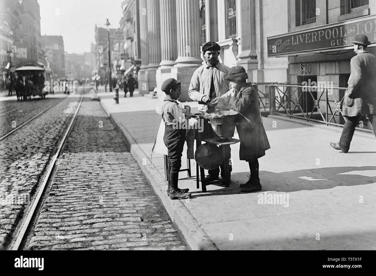 Chestnut Anbieter, West 42nd Street, New York 1902. Stockfoto