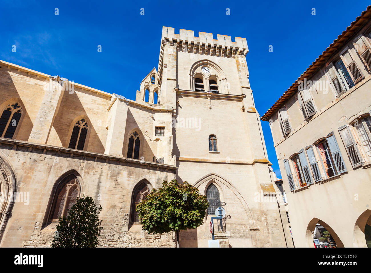 Notre Dame de Avignon Stiftskirche Saint Mark Square in Avignon City Süd Frankreich Stockfoto