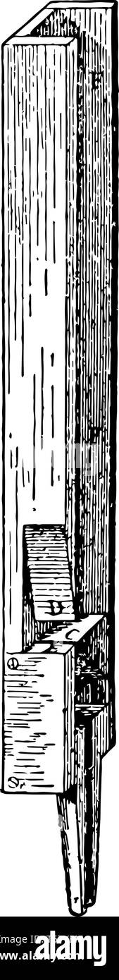Diese Abbildung stellt ein Querschnitt der Orgel Rauchrohr, vintage Strichzeichnung oder Gravur Abbildung. Stock Vektor