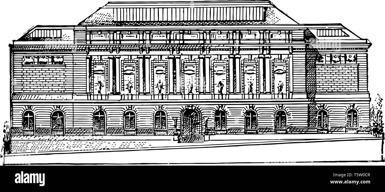 Nationale Akademie für Design in New York auch bekannt als Nationale Akademie ist ein ehrenamtlicher Verein oa amerikanische Künstler 1825 Vintage line drawi gegründet Stock Vektor