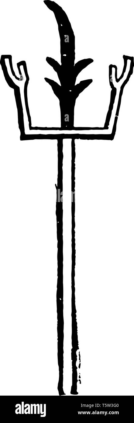 Eine Abbildung der Ägyptischen Triumph, vintage Strichzeichnung oder Gravur Abbildung. Stock Vektor