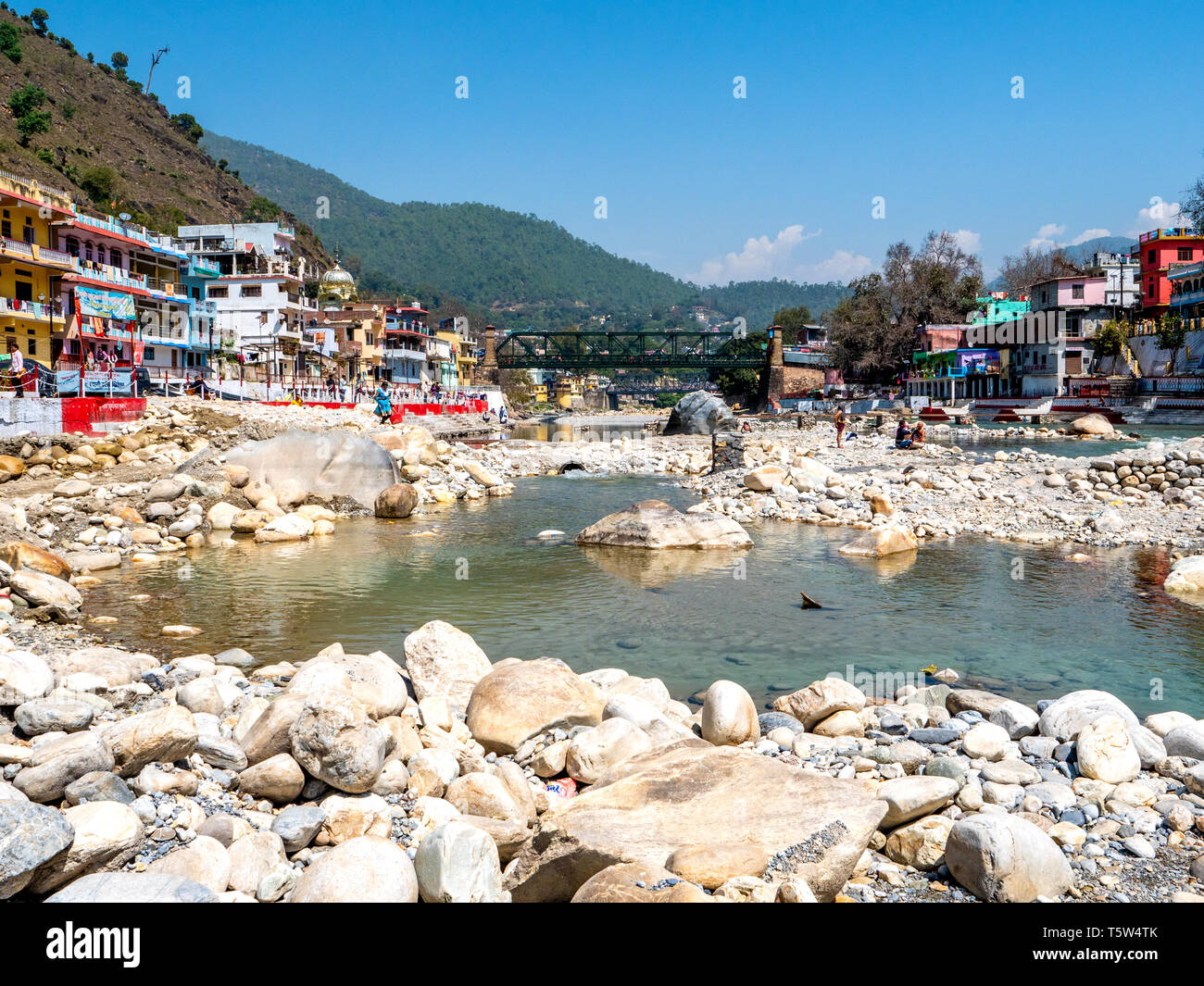 Die Stadt von Bageshwar im Unterallgäu Staat im Norden Indiens, am Zusammenfluss der Flüsse Saryu und Gomati Stockfoto