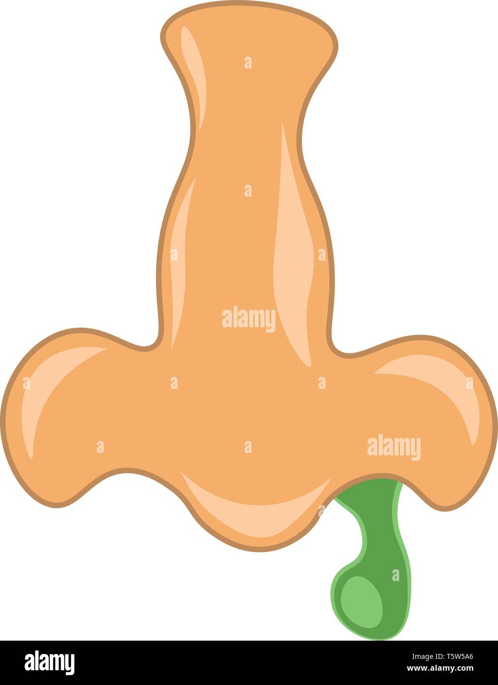 Grüne laufende Nase Vektor- oder Farbe Abbildung: Stock Vektor