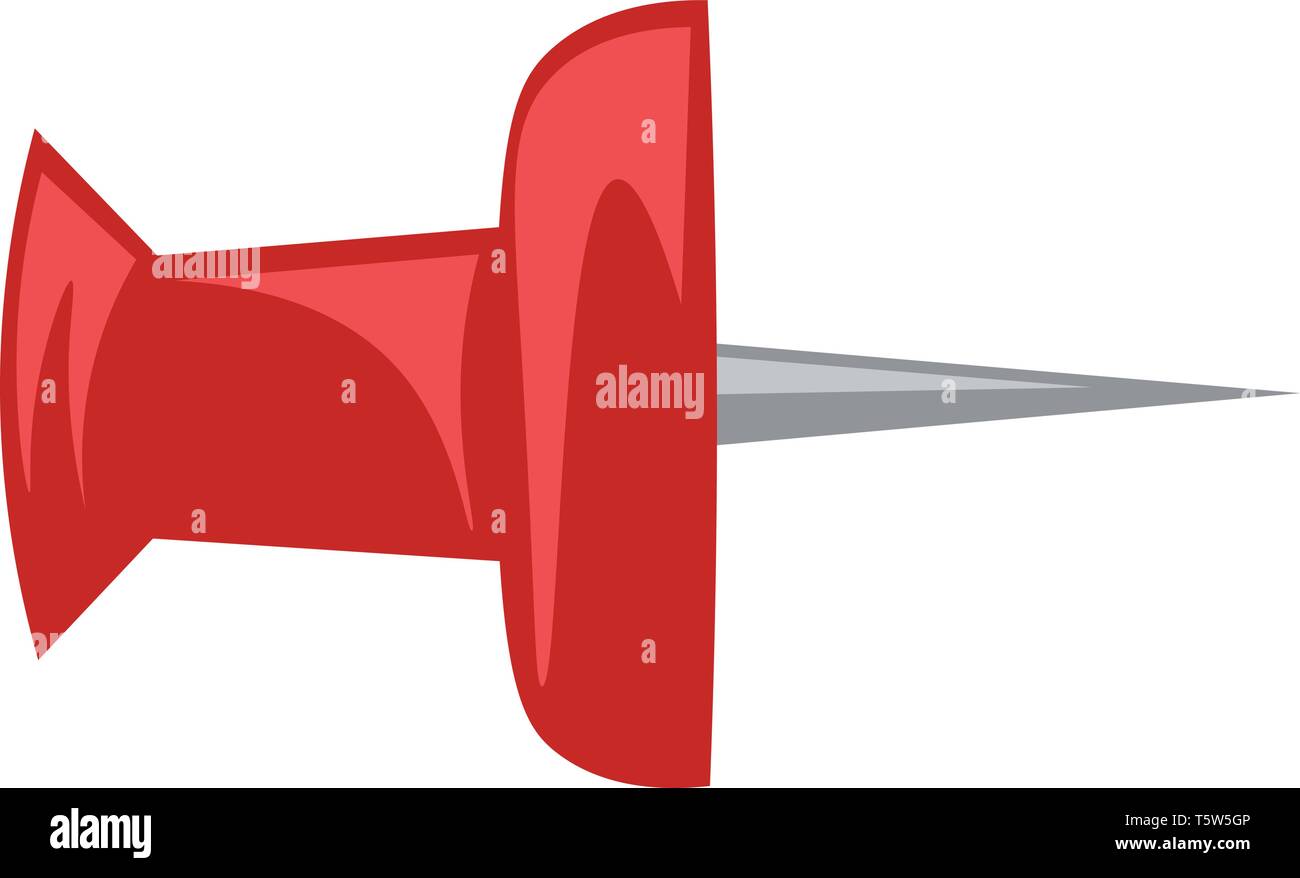 Red Pin zu setzen, um das Papier Vektor- oder Farbe Abbildung: Stock Vektor