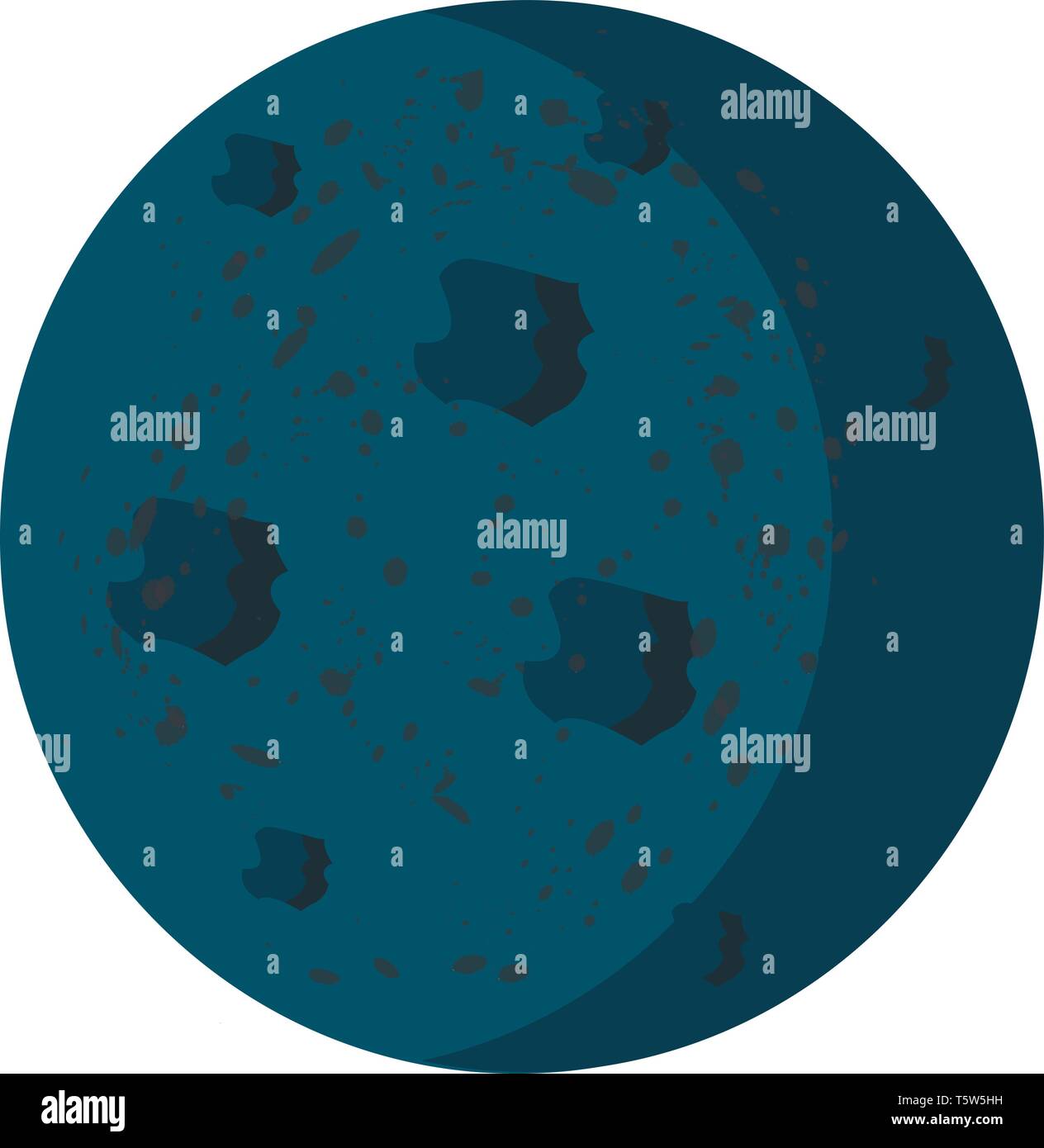 Blue Planet mit unebener Oberfläche Vektor- oder Farbe Abbildung: Stock Vektor