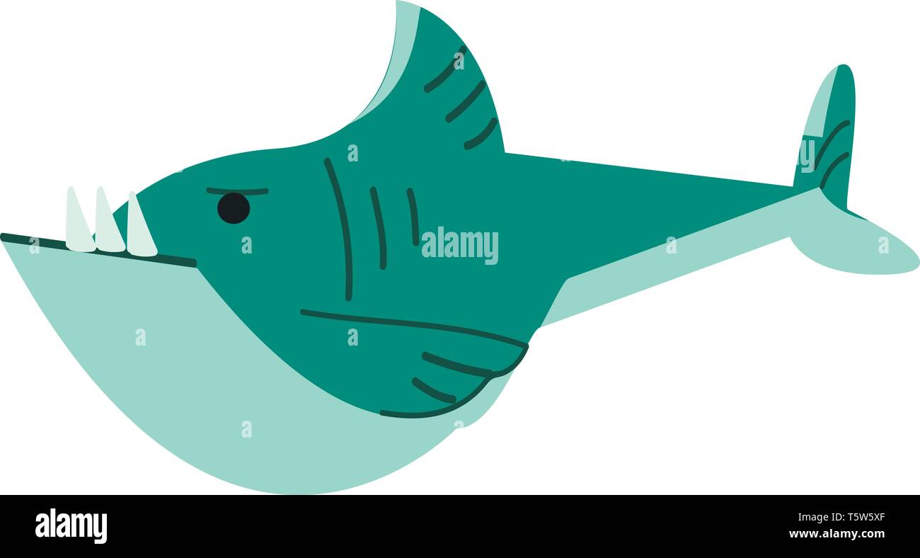 Ein blauer Hai ein marine Tier Vektor- oder Farbe Abbildung: Stock Vektor