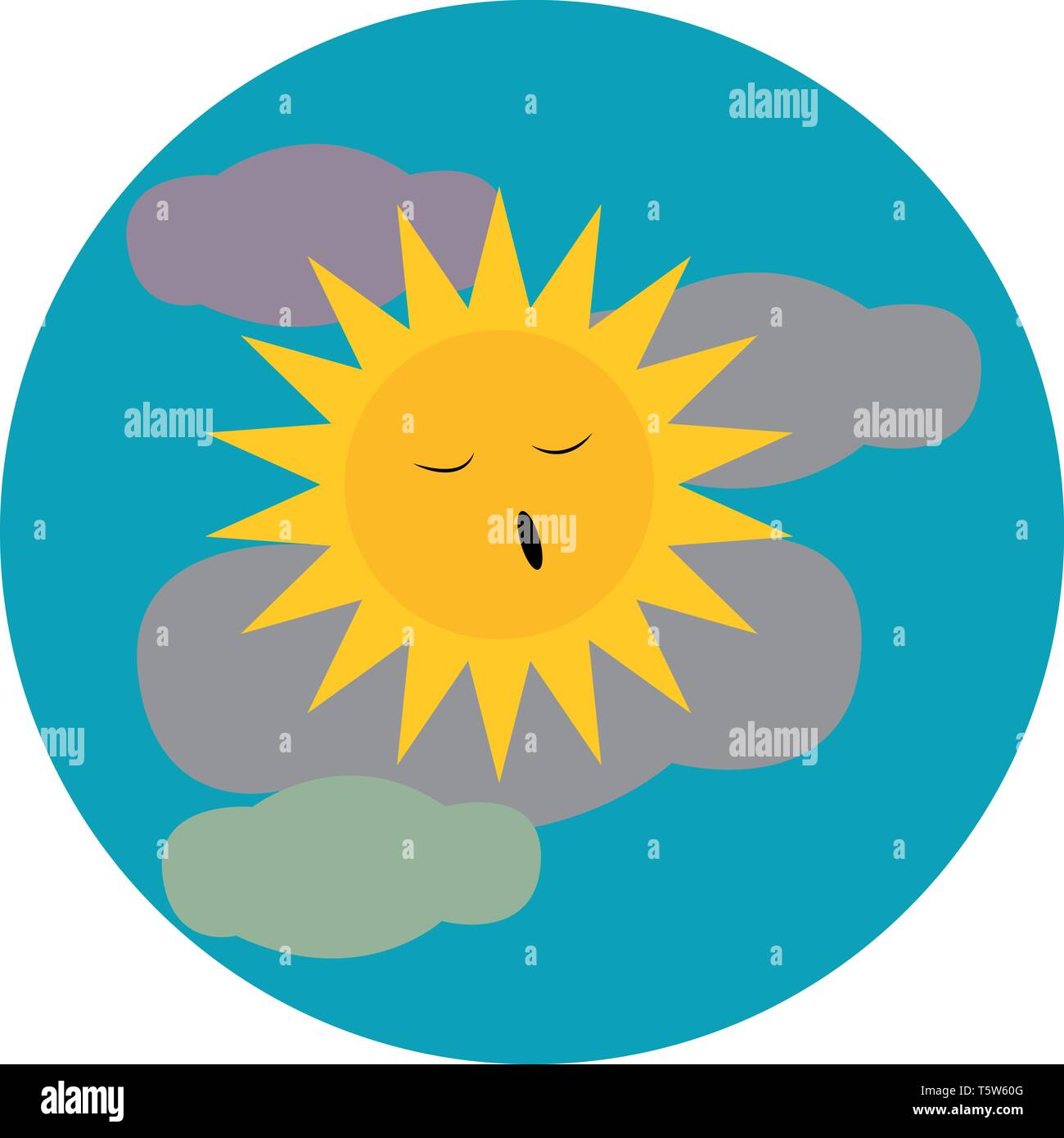 Sleeping sun im blauen Himmel Vektor- oder Farbe Abbildung: Stock Vektor Sleeping sun im blauen Himmel Vektor- oder Farbe Abbildung: Stock Vektor