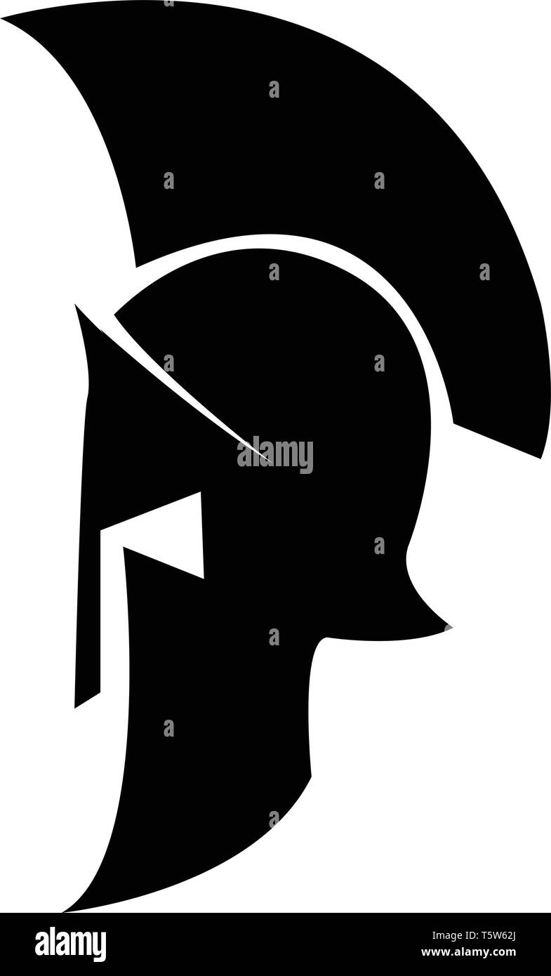 Ein Spartaner Helm Vector Oder Farbe Abbildung Stock Vektorgrafik Alamy