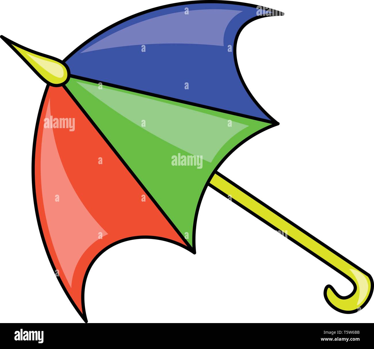 Eine bunte Kinder Regenschirm Vektor- oder Farbe Abbildung: Stock Vektor