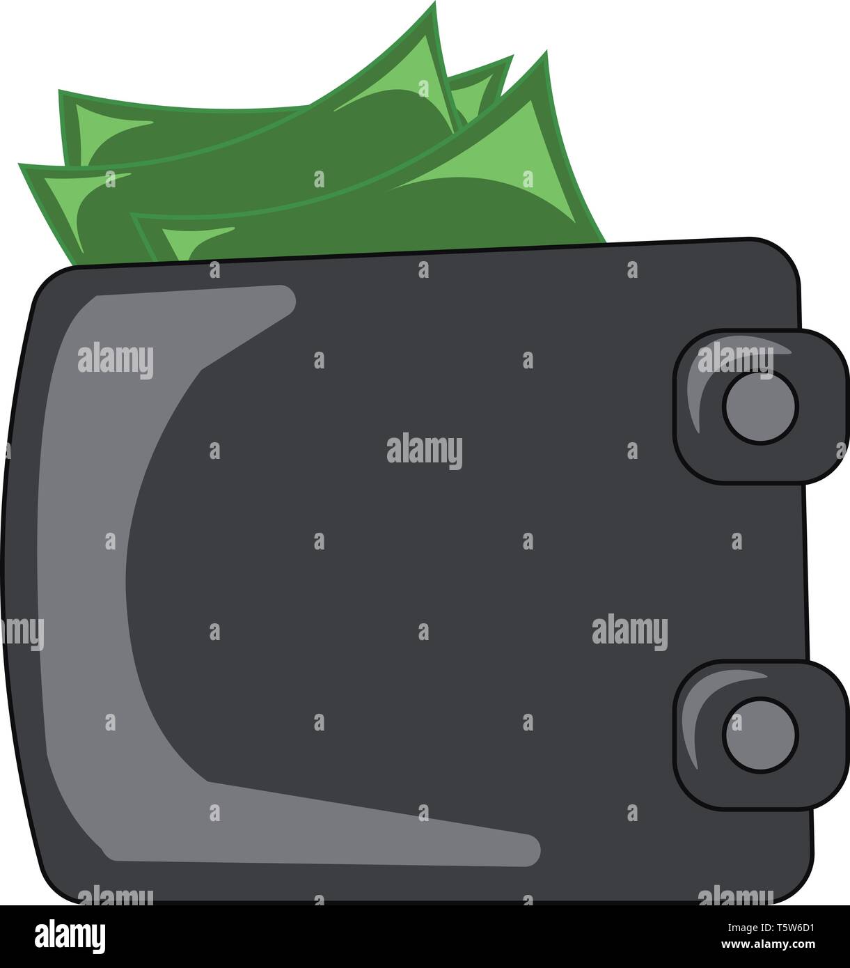 Ein Portemonnaie mit Geld Vektor- oder Farbe Abbildung: Stock Vektor