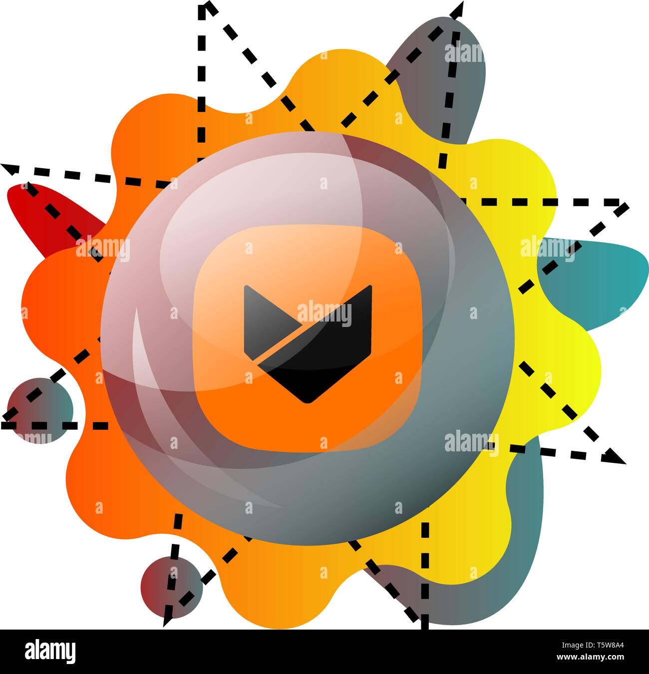 Bunte Vektor icon Abbildung eines Aptiode auf weißem Hintergrund Stock Vektor