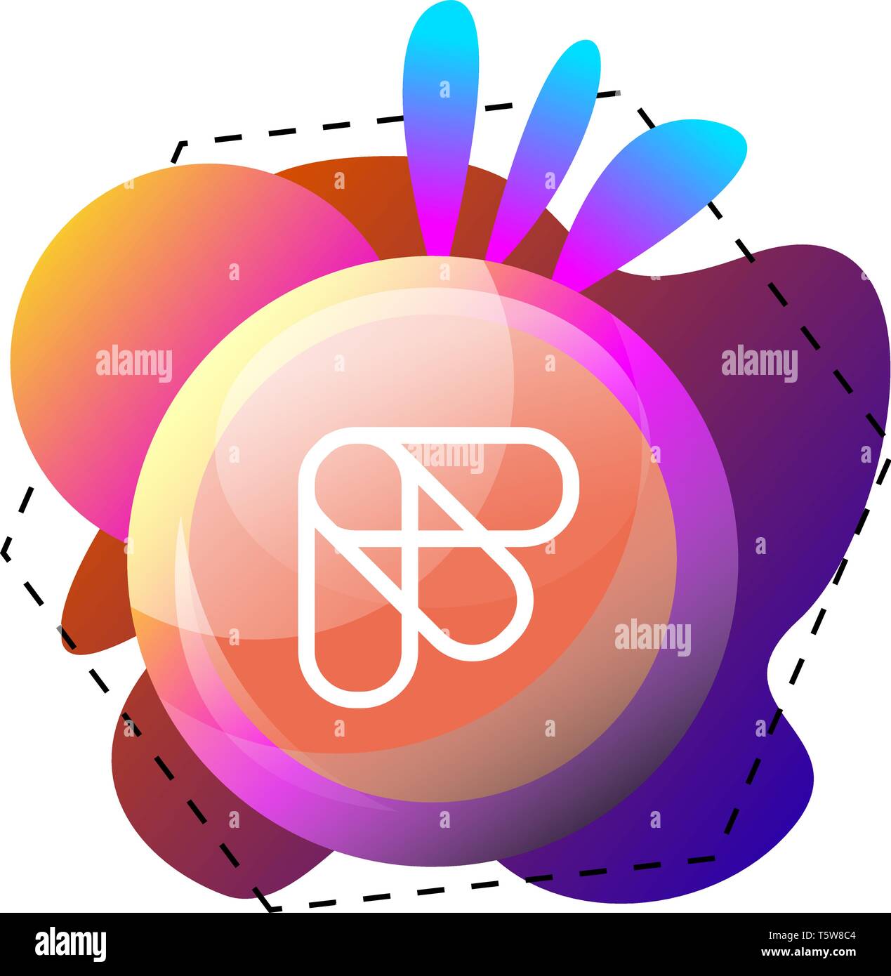 Feeld logo und bunten Grafiken vektor Symbol Abbildung auf weißem Hintergrund Stock Vektor