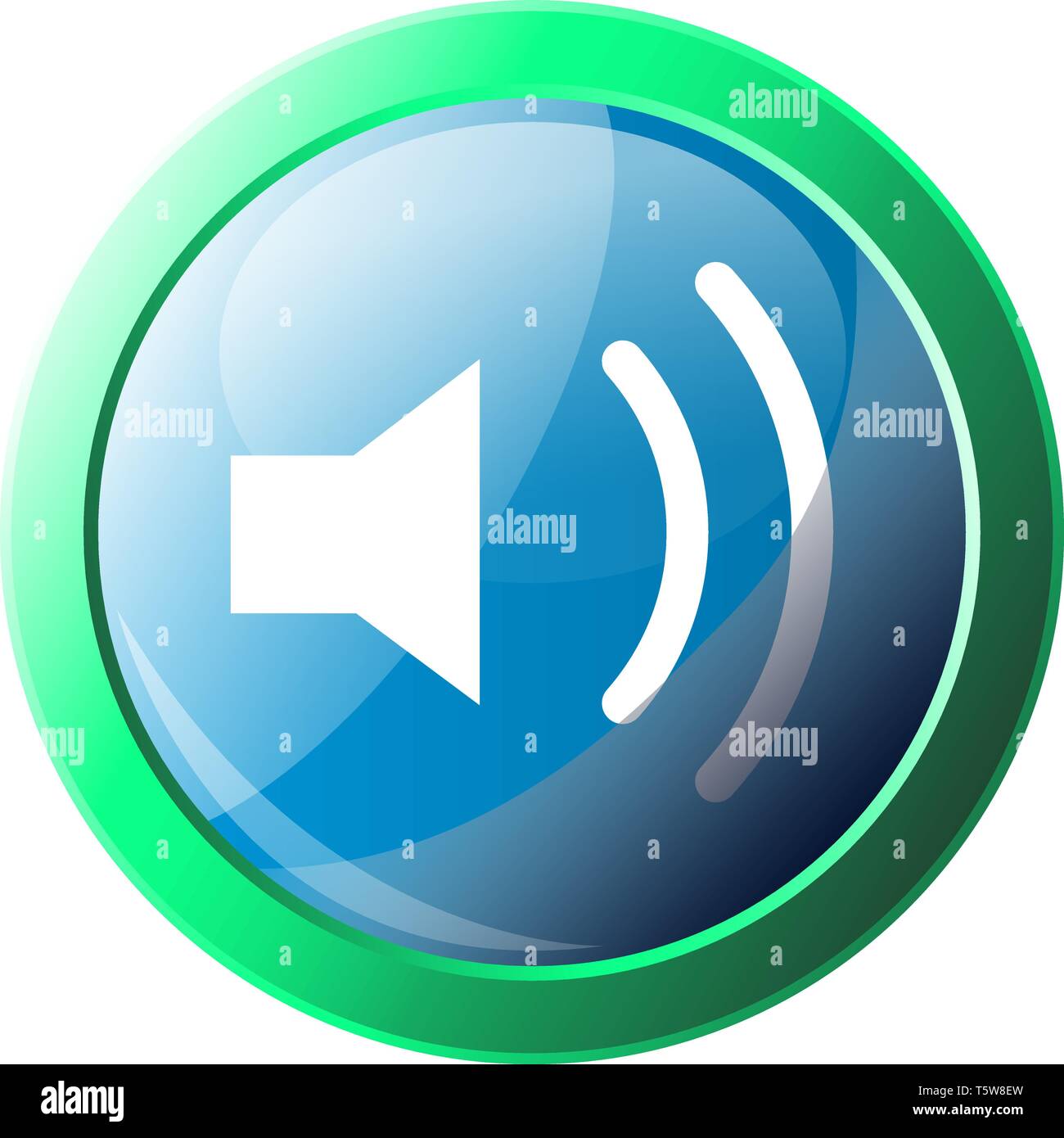 Vektor icon Abbildung: ein Symbol für Lautsprecher auf weißem Hintergrund Stock Vektor