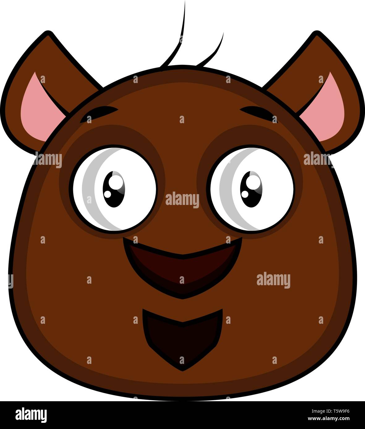 Cute cartoon Stirn tragen Vektor illustartion auf weißem Hintergrund Stock Vektor