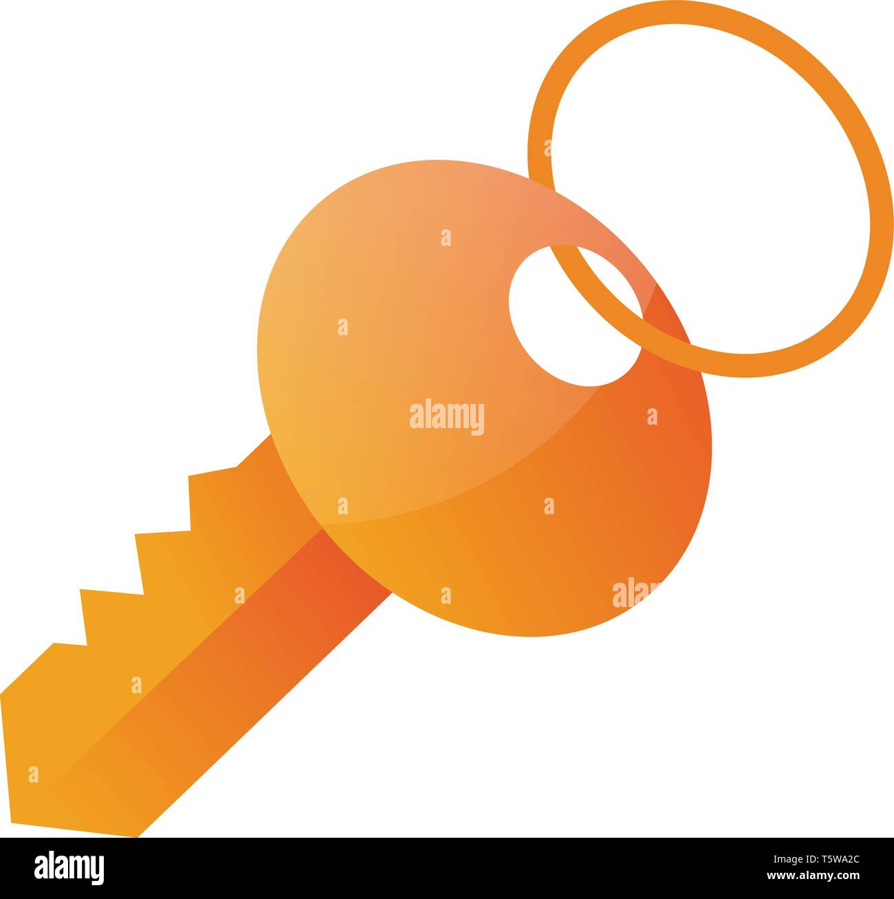 Einfachen Vektor icon Abbildung: Eine einzige Taste auf weißem Hintergrund Stock Vektor