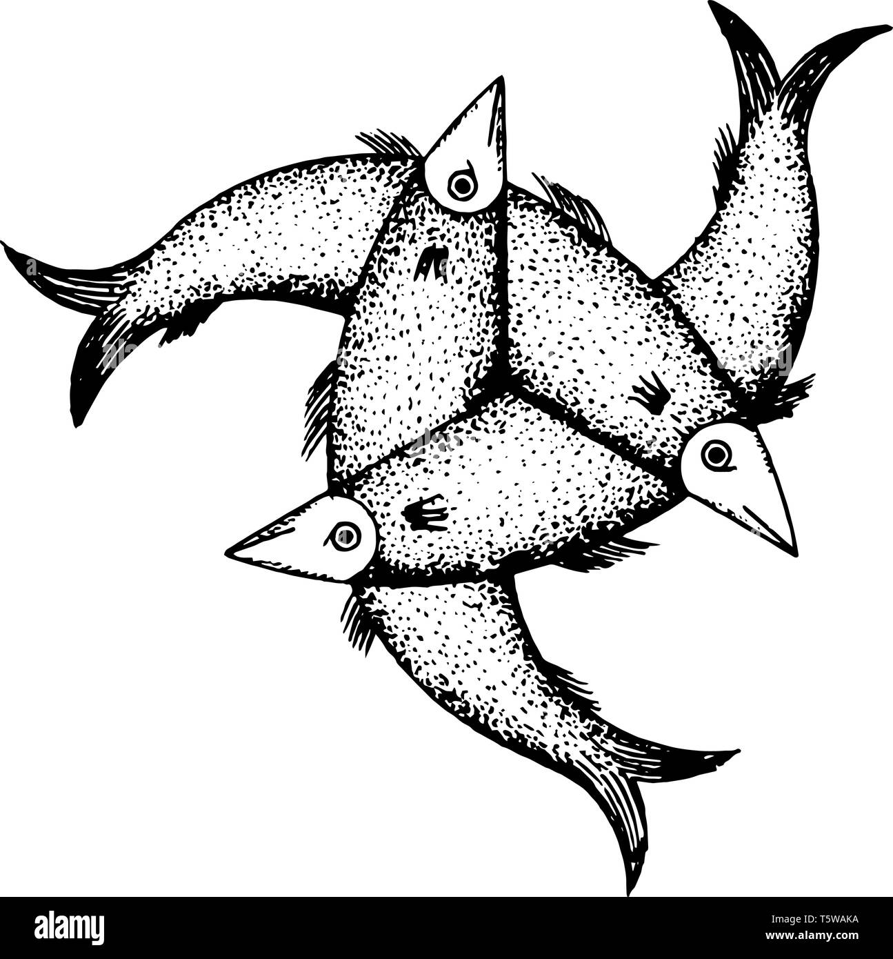 Fisch Design Briefmarke ist selbstklebendes Papier Beweise für eine Gebühr für Postdienste vintage Strichzeichnung oder Gravur Abbildung gezahlt. Stock Vektor