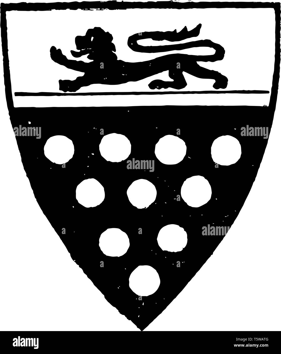 Earl von Bradford ist ein Titel, der zweimal und einmal in den Adelsstand von England erstellt wurde, ist die Familie vorher die Newport Immobilien gelungen war Stock Vektor