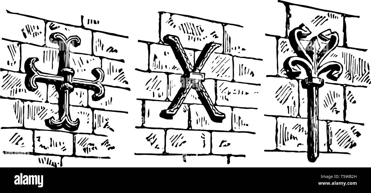 Anker mit lokal handgefertigt und original custom made Stücke mit authentischen Innenausbau vintage Strichzeichnung oder Gravur il ergänzt Stock Vektor