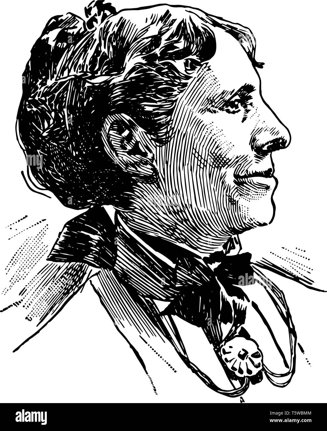 Clara Barton 1821 bis 1912 war sie Lehrerin und patent Sekretärin und Krankenschwester im Amerikanischen Bürgerkrieg, das amerikanische rote Kreuz vintage l gegründet Stock Vektor