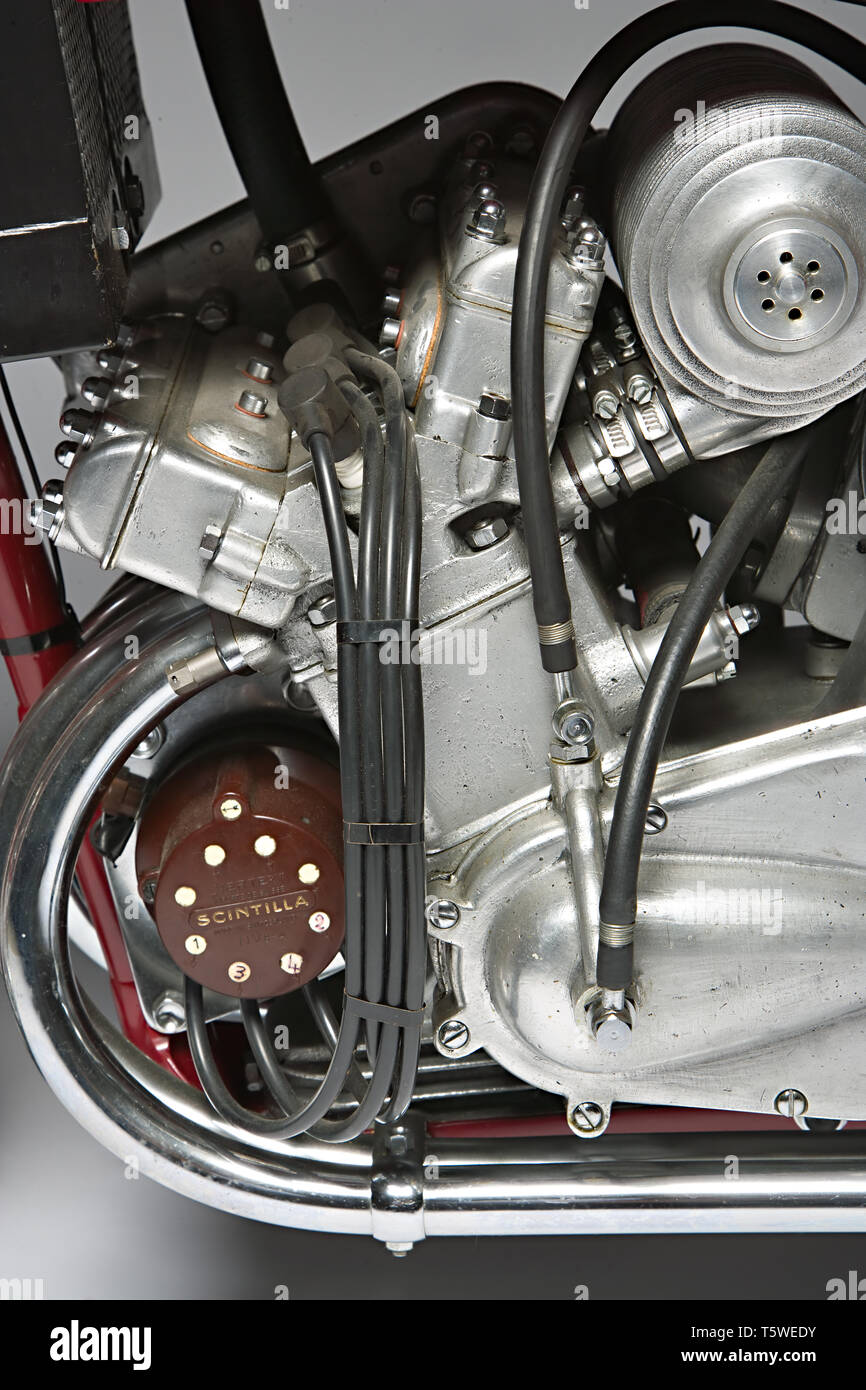 Moto d'epoca Benelli 250 Corsa 4 Cilindri con Compressore. Motore. Marca: Benelli modello: 250 Corsa 4 Cilindri con Compressore nazione: Italia Stockfoto