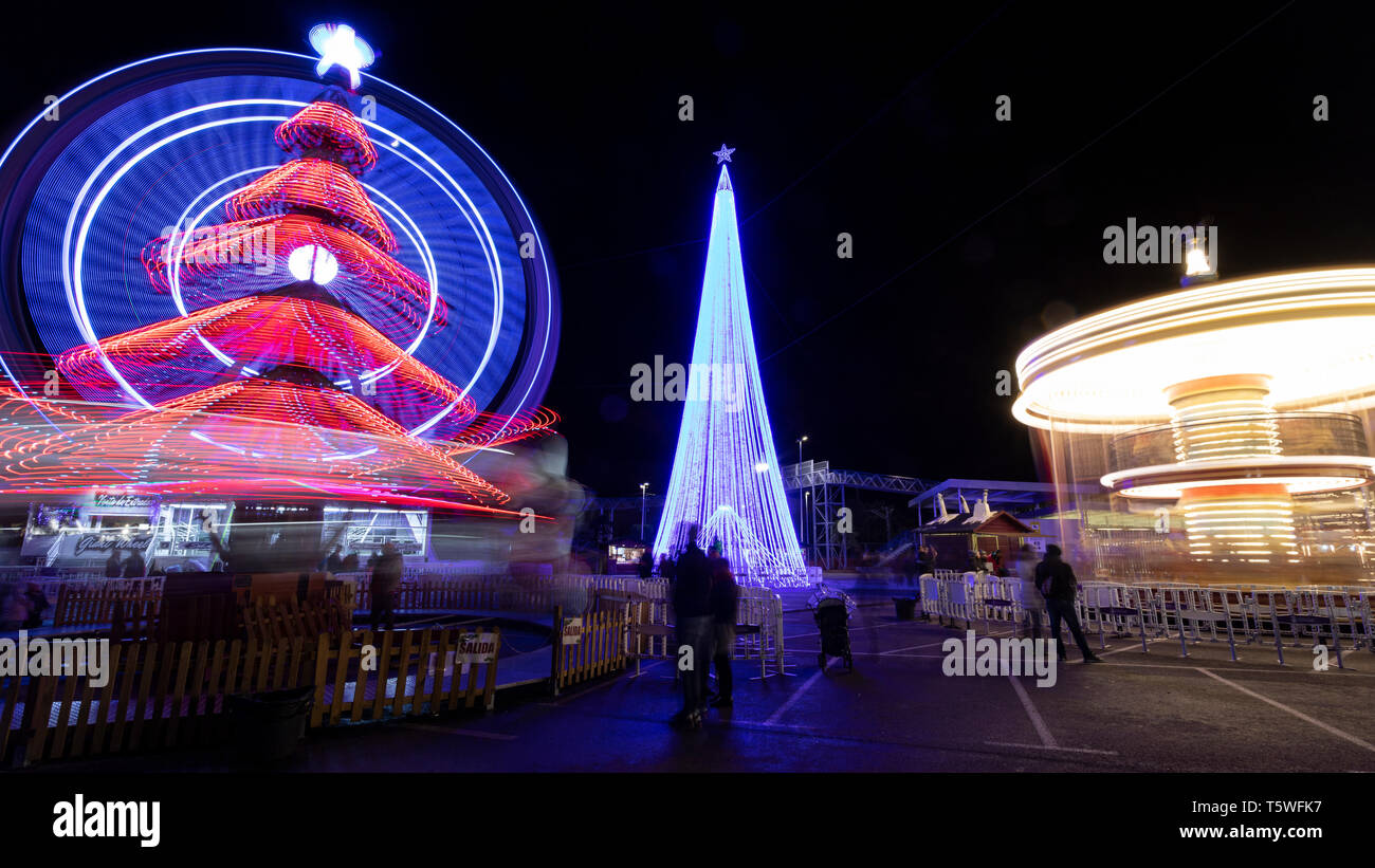 Weihnachtsmarkt in Spanien Stockfoto