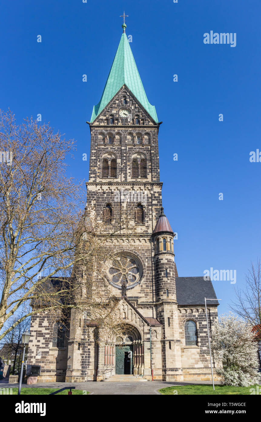 Vor der St. Martinus Kirche in Herten Westerholt, Deutschland Stockfoto
