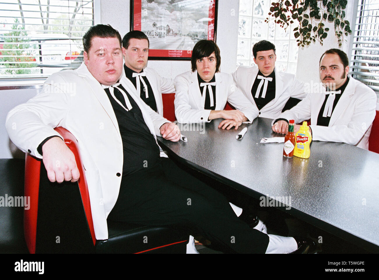 Die Bienenstöcke fotografiert bei Denny's Diner, Austin, Texas, Vereinigte Staaten von Amerika Stockfoto