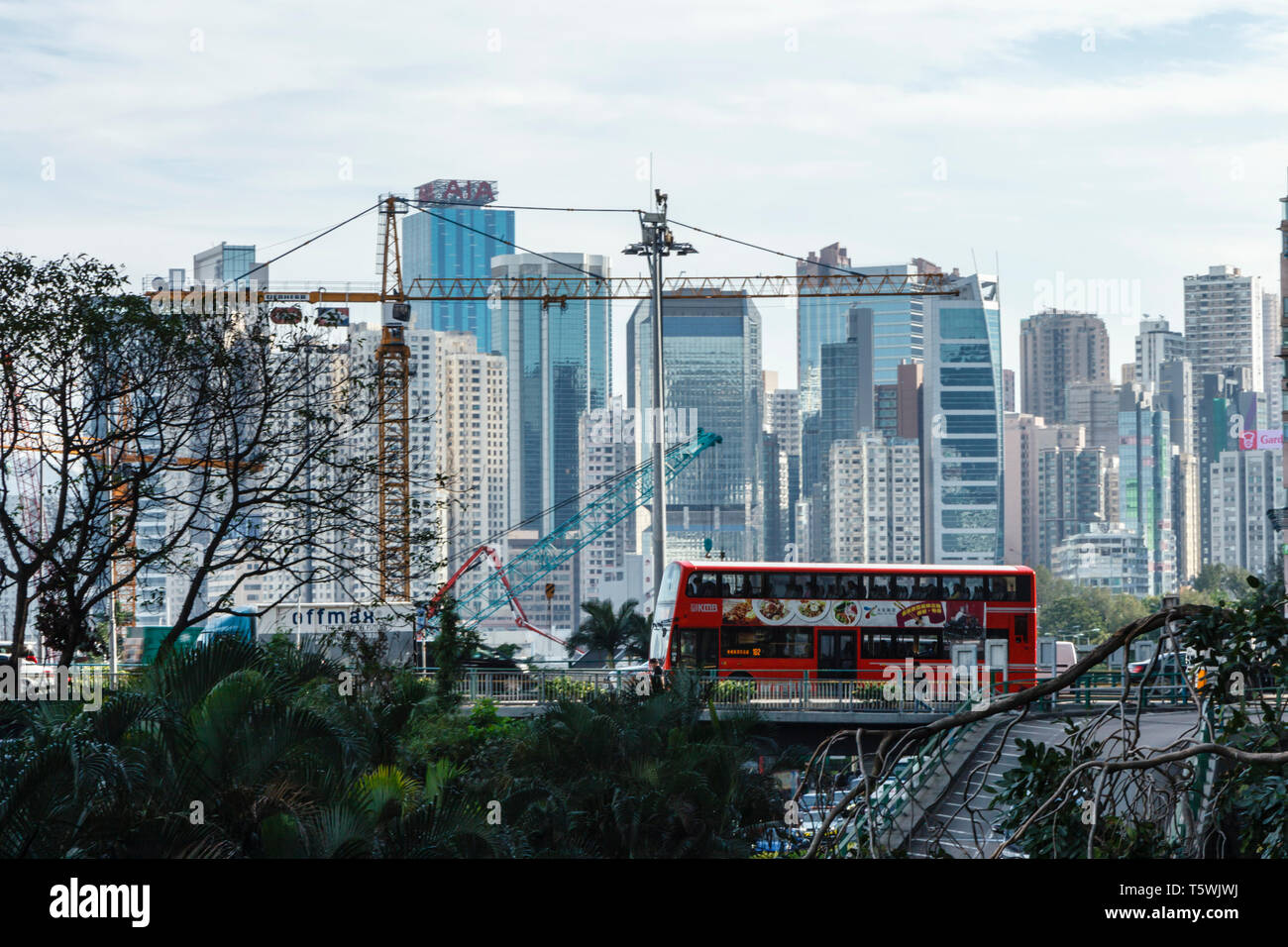 Wolkenkratzer in Wan Chai Hong Kong Island Stockfoto
