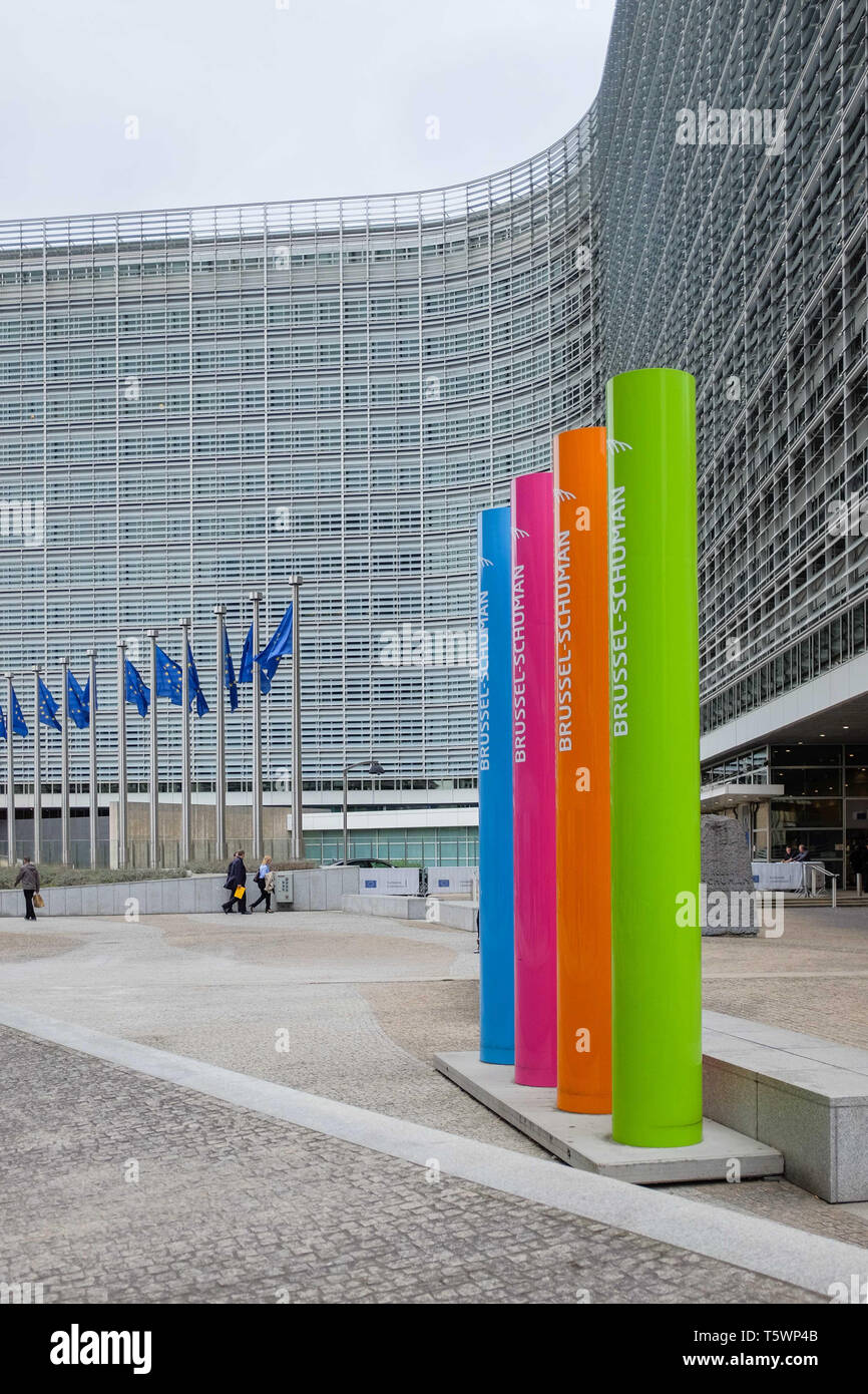 Das Gebäude der Europäischen Kommission (Le Berlaymont) Stockfoto