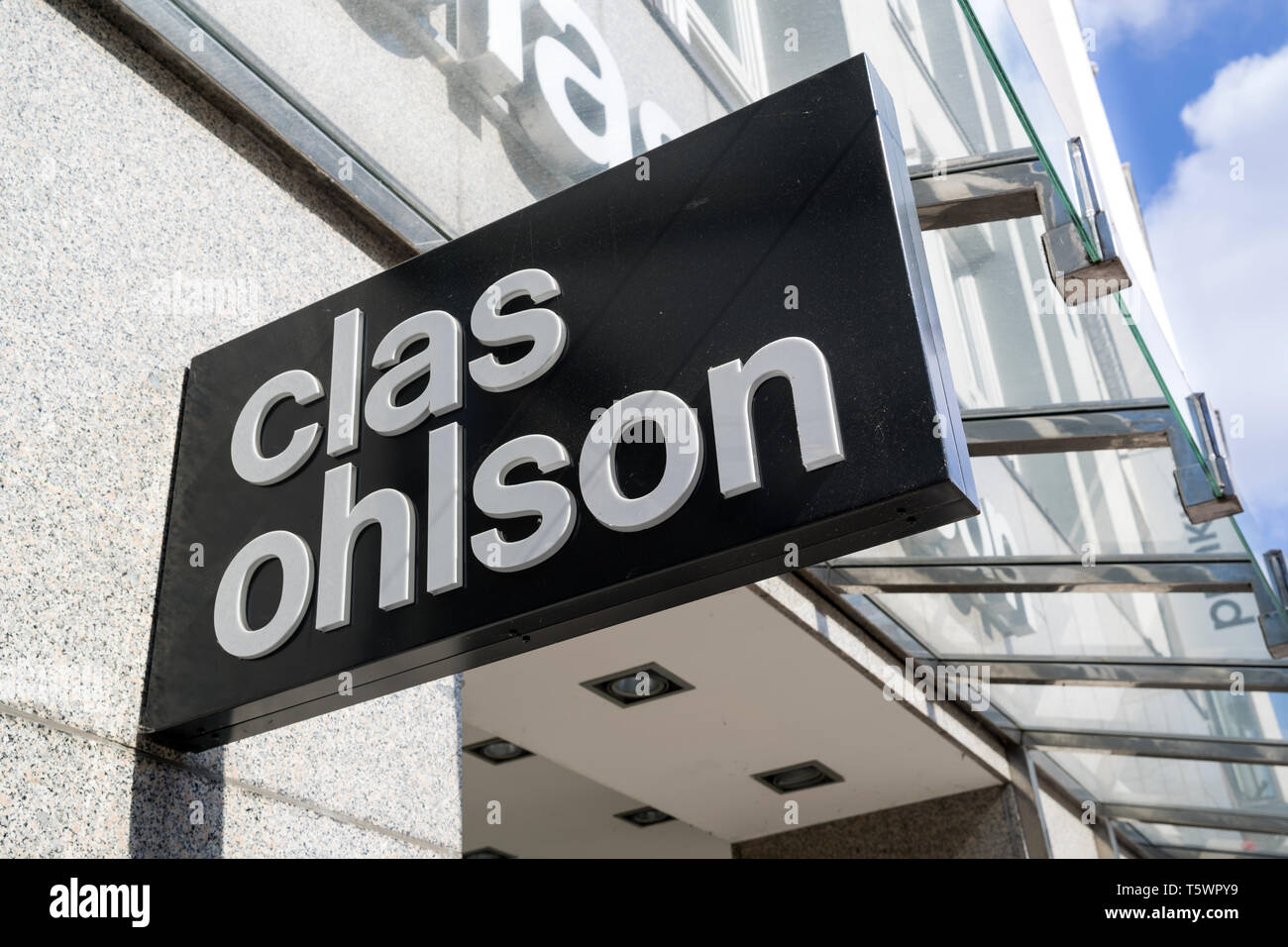 Clas Ohlson Niederlassung in Hamburg, Deutschland. Clas Ohlson ist eine schwedische Hardware store Kette und Versandunternehmen. Stockfoto