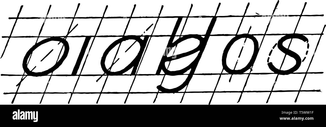 Grundlage der Reinhardt Brief- oder Kleinbuchstaben oder kleinen Buchstaben, die mit Körpern vintage Strichzeichnung oder Gravur Abbildung gezeichnet. Stock Vektor