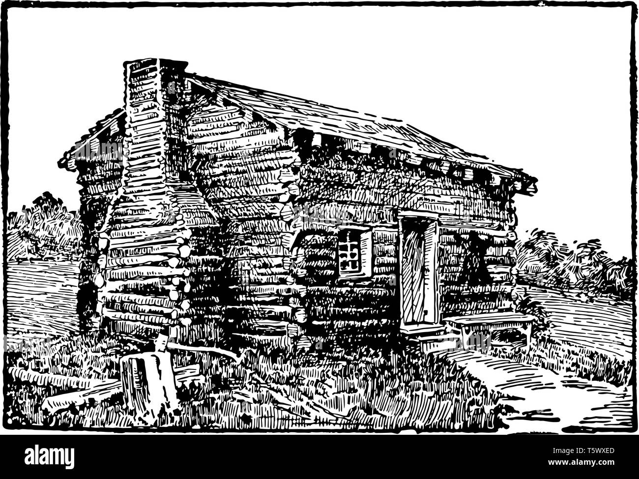 Dies Ist Der Log Cabin In Kentucky Wo Abraham Lincoln Geboren