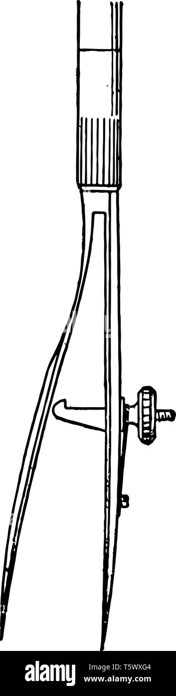 Urteil Pen mit Hilfe des Hakens ist für bestimmte Anwendungen wie Bild- und Framing oder Kalligraphie vintage Strichzeichnung oder Gravur Abbildung verwendet. Stock Vektor