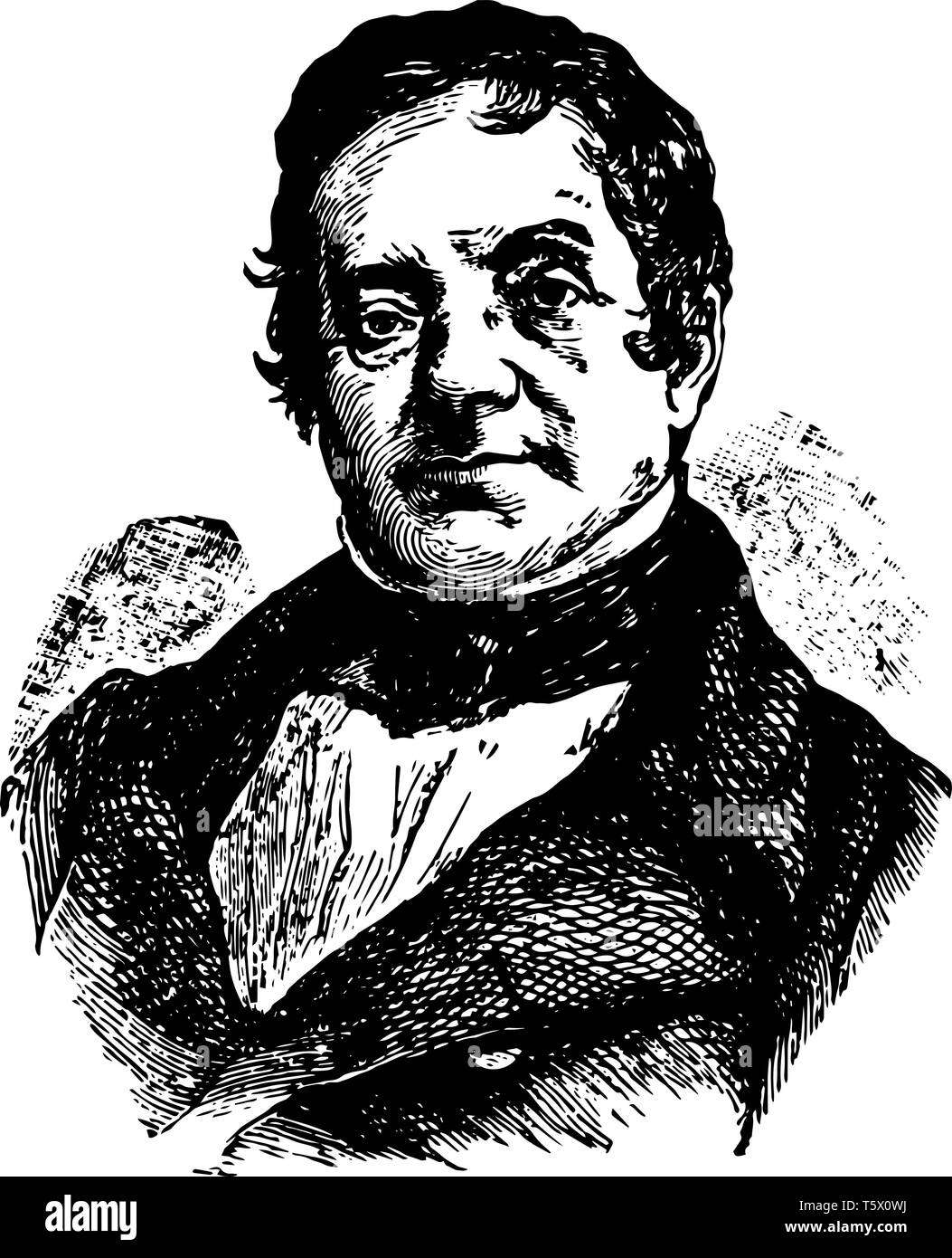 Washington Irving 1783 bis 1859 Er war eine Amerikanische short story writer essayist Biograph Historiker und Diplomat des frühen neunzehnten Jahrhunderts vintag Stock Vektor