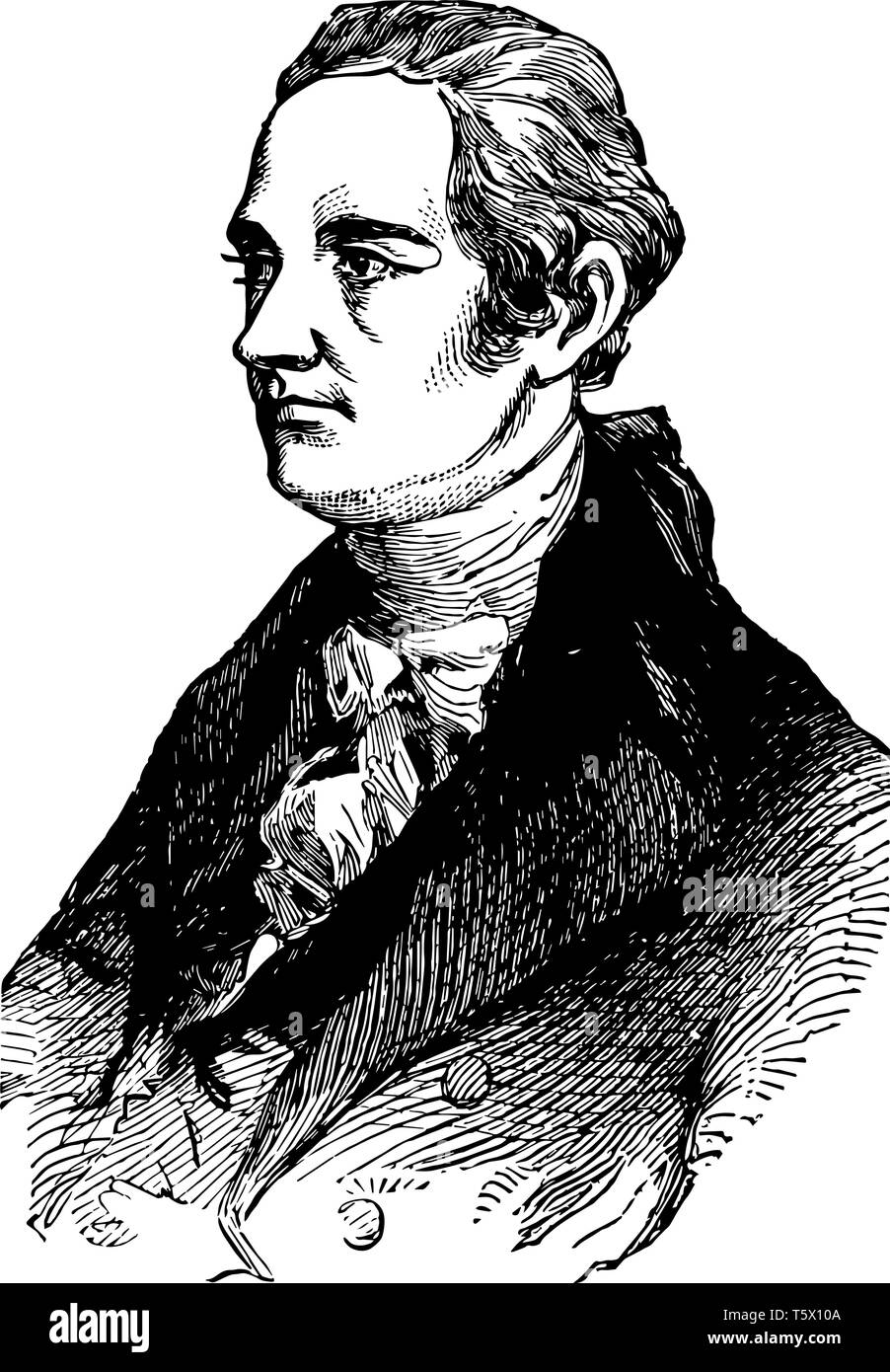 Alexander Hamilton 175557 bis 1804 Er war ein amerikanischer Staatsmann ersten United States US-Finanzminister und einer der Väter der Un Stock Vektor