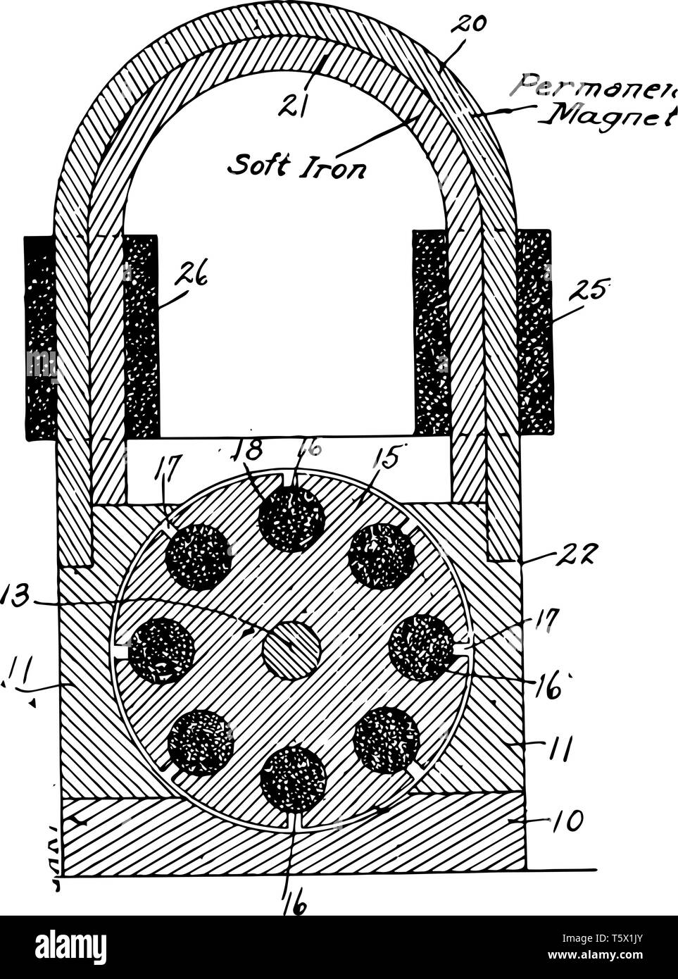 Diese Abbildung stellt Funktion der elektrischen Generator vintage Strichzeichnung oder Gravur Abbildung. Stock Vektor