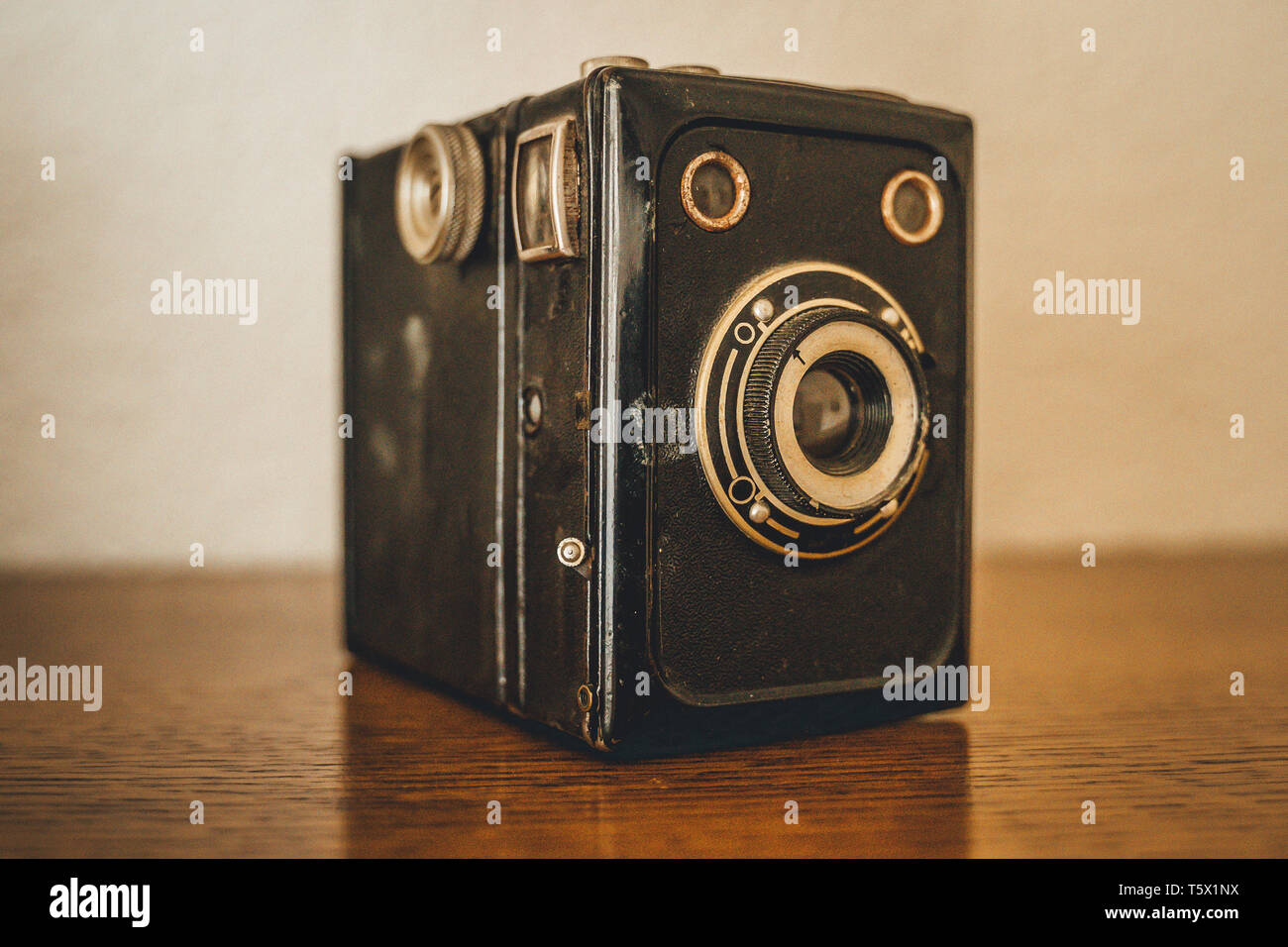 Eine alte Box Kamera aus der späten 40er, frühen 50s Stockfoto