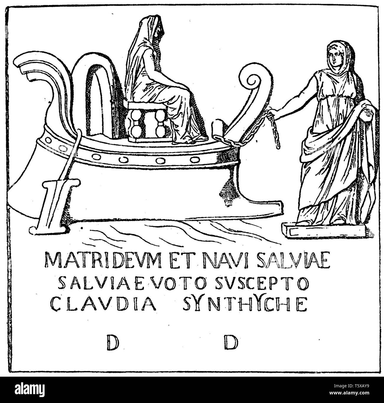 Darstellung der Mutter Gottes auf römische Gräber, Stockfoto