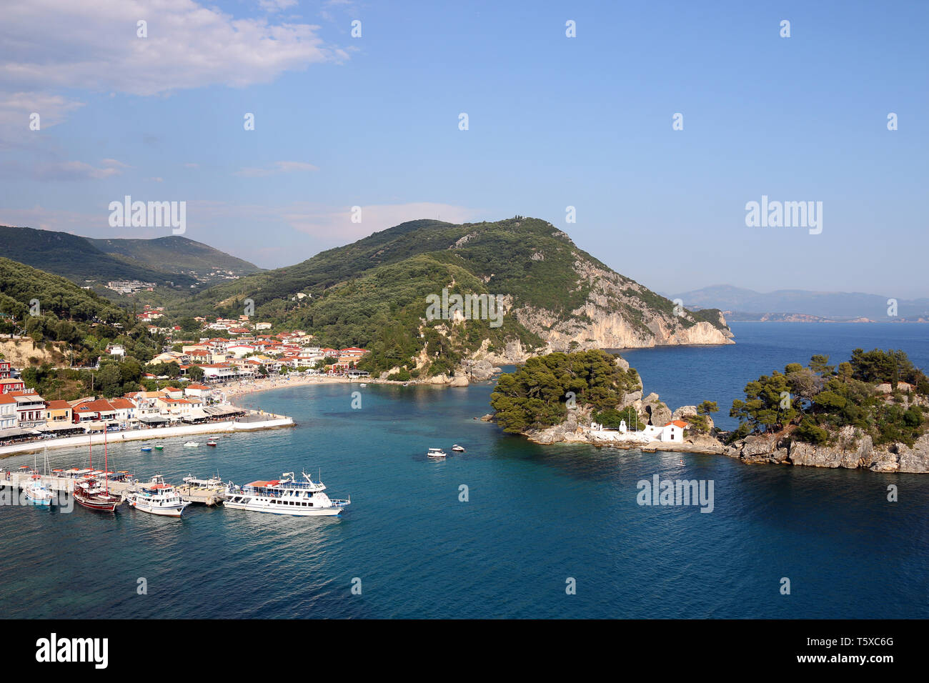 Parga Griechenland im Sommer Landschaft Stockfoto