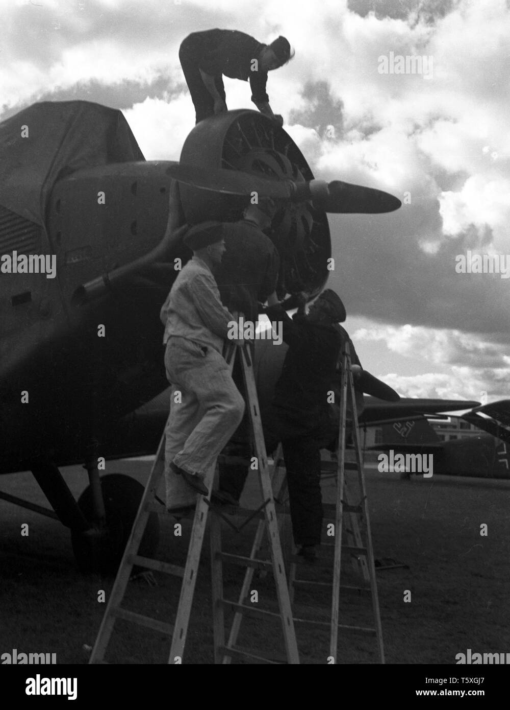 Wehrmacht Luftwaffe Junkers Ju 52/Ju 52/3 m g 4 e 2. Weltkrieg - Deutsche Luftwaffe Junkers Ju 52 2. Stockfoto