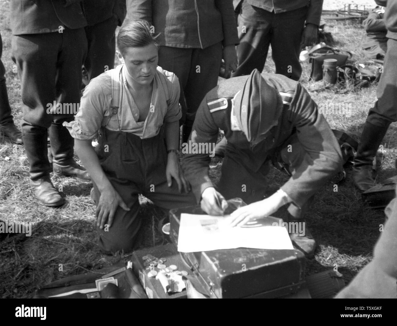 Wehrmacht Luftwaffe Junkers Ju 52/Ju 52/3 m g 4 e 2. Weltkrieg - Deutsche Luftwaffe Junkers Ju 52 2. Stockfoto