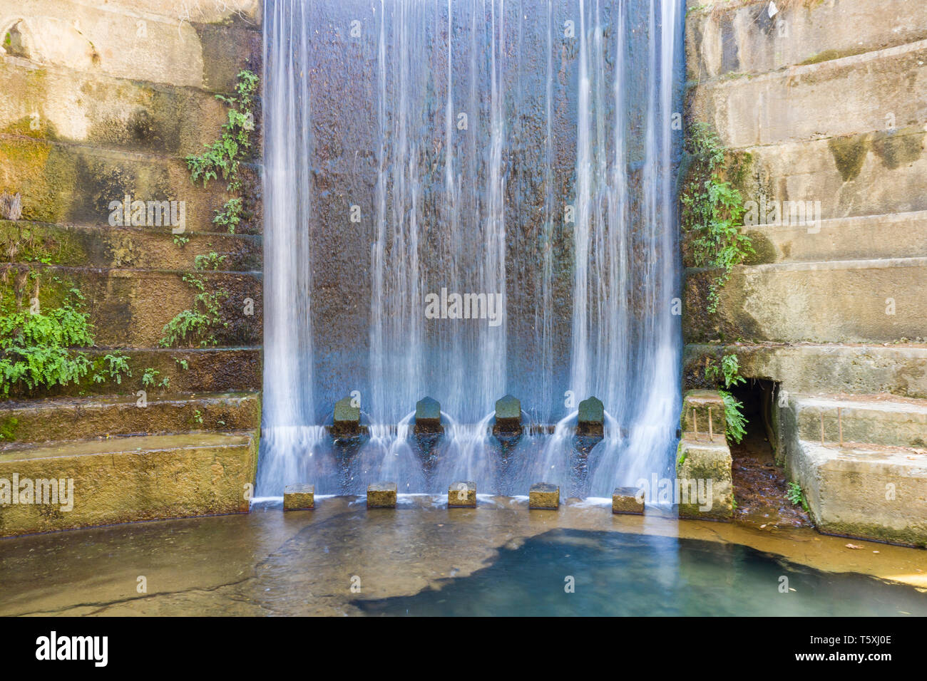 Griechenland, Rhodos, Epta Piges (Sieben Wasserfall Park) Stockfoto