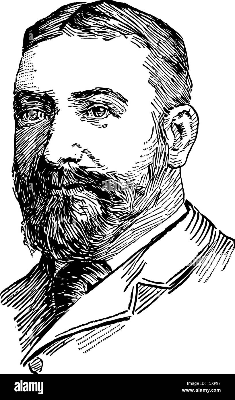 John bassett Moore 1860 bis 1947 Er war eine Autorität auf das Völkerrecht und die ersten amerikanischen Richter am Ständigen Internationalen zu dienen Stock Vektor