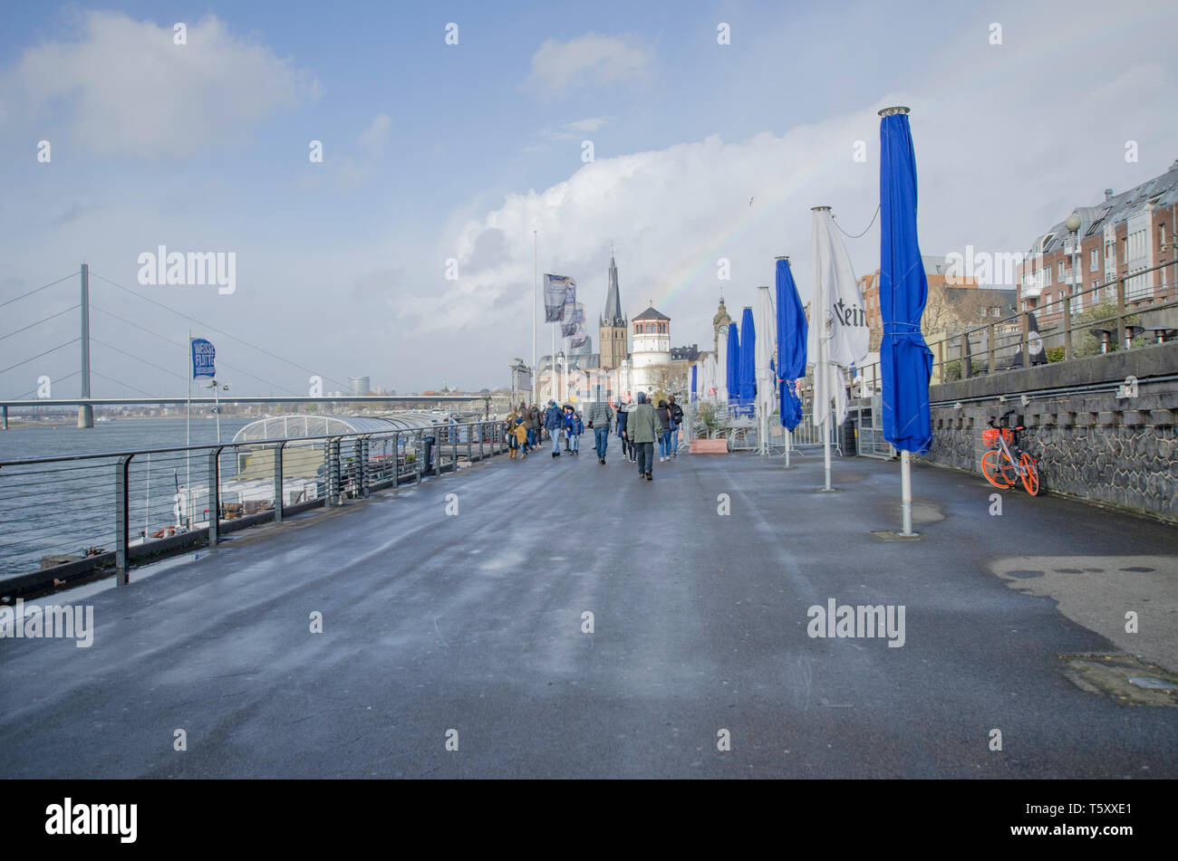 Waterfront in Düsseldorf Deutschland Stockfoto