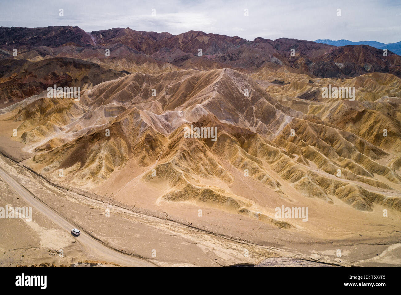 20 Mule Team Canyon im Death Valley, Kalifornien. Stockfoto