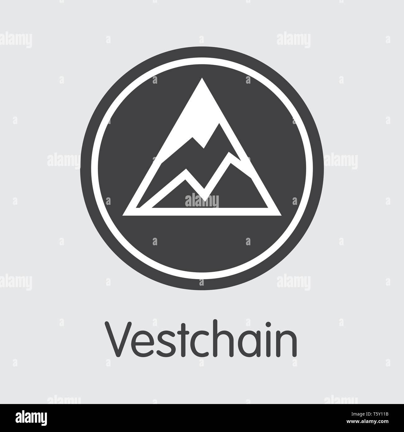 Weste - Vestchain. Der Markt Logo von Geld oder Markt Emblem. Stock Vektor
