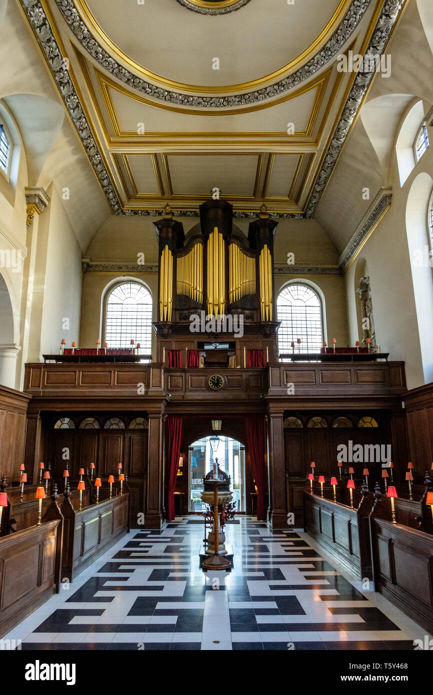 Kirche St. Vedast Alias fördern, fördern Lane, London Stockfoto