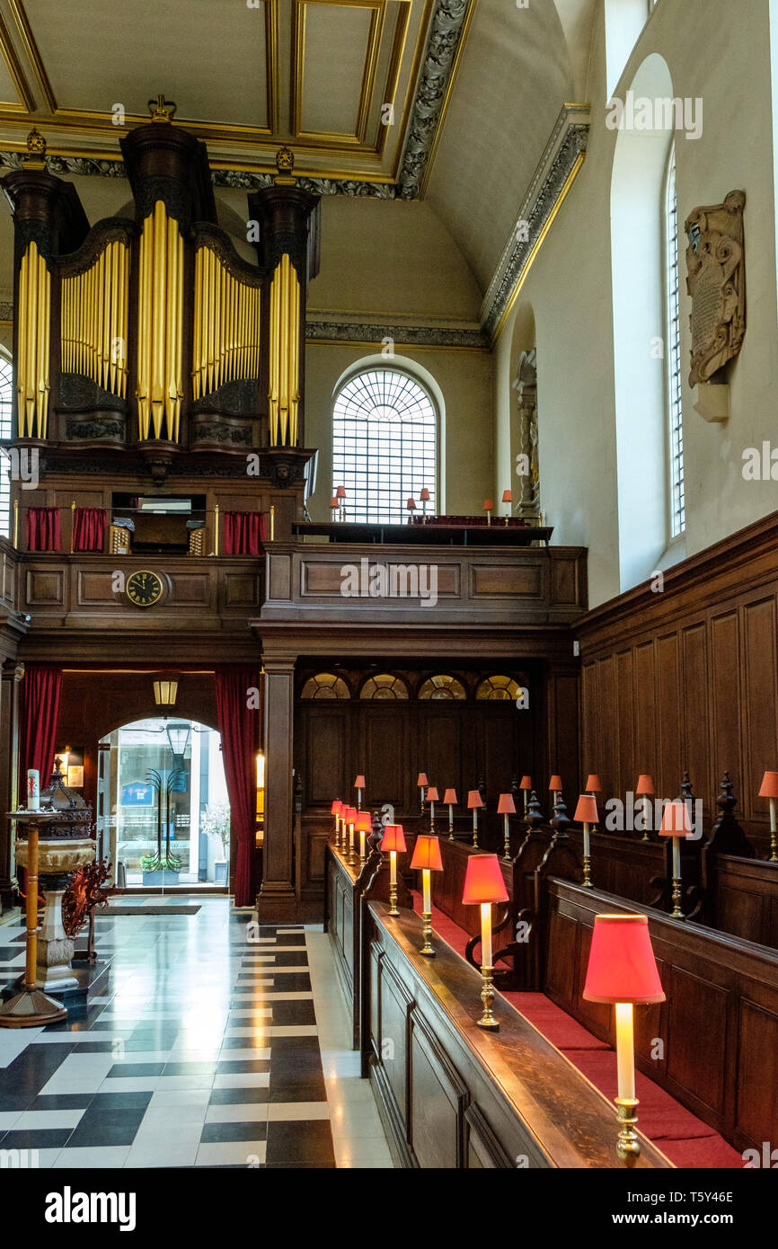 Kirche St. Vedast Alias fördern, fördern Lane, London Stockfoto