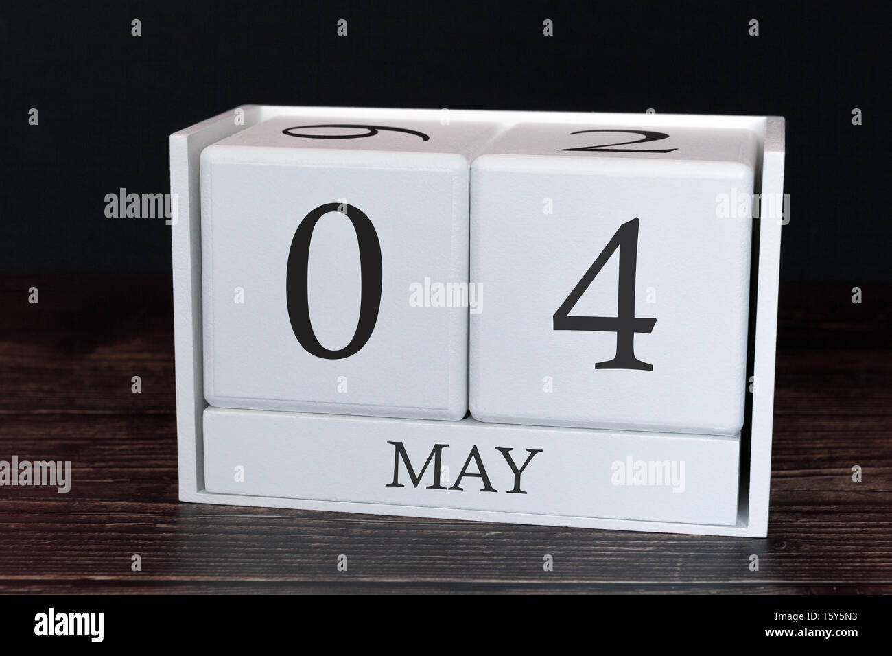 Business Kalender für Mai 4. Tag des Monats. Planer Veranstalter Datum oder Veranstaltungen Konzept. Stockfoto